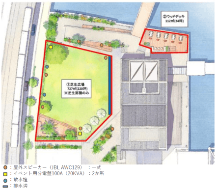 芝生広場&ウッドデッキの図面・フロアマップ1